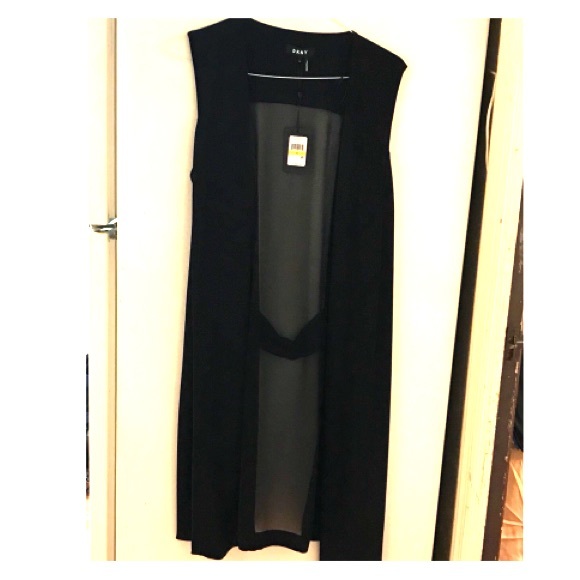 Dkny Jackets & Blazers - DKNY sleeveless sheer cardigan
